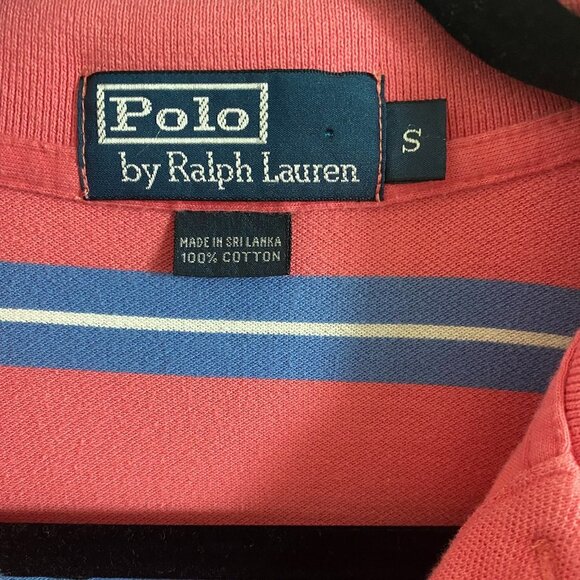 POLO RALPH LAUREN Men Polo Shirt Classic Striped Cotton Classic Style Size S - Picture 3 of 6